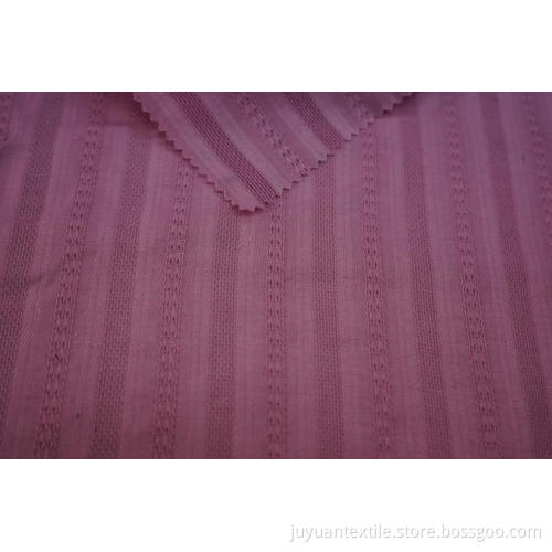 100% Cotton Warp Way Stripe Dobby Dyed Fabric